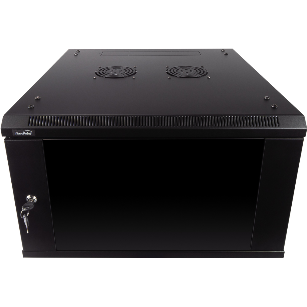 IT Wall Mount Network Server Data Cabinet Rack Glass Door Locking Lock & Key - Picture 8 of 14