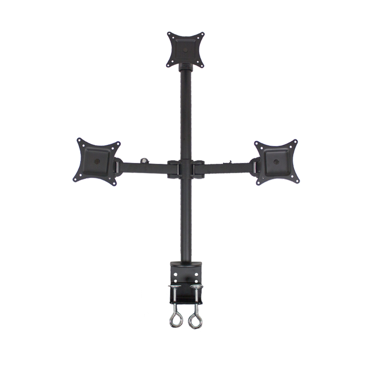 Triple LCD Monitor Desk Mount Stand Heavy Duty Adjustable 3 Screens upto 27" - Picture 1 of 10