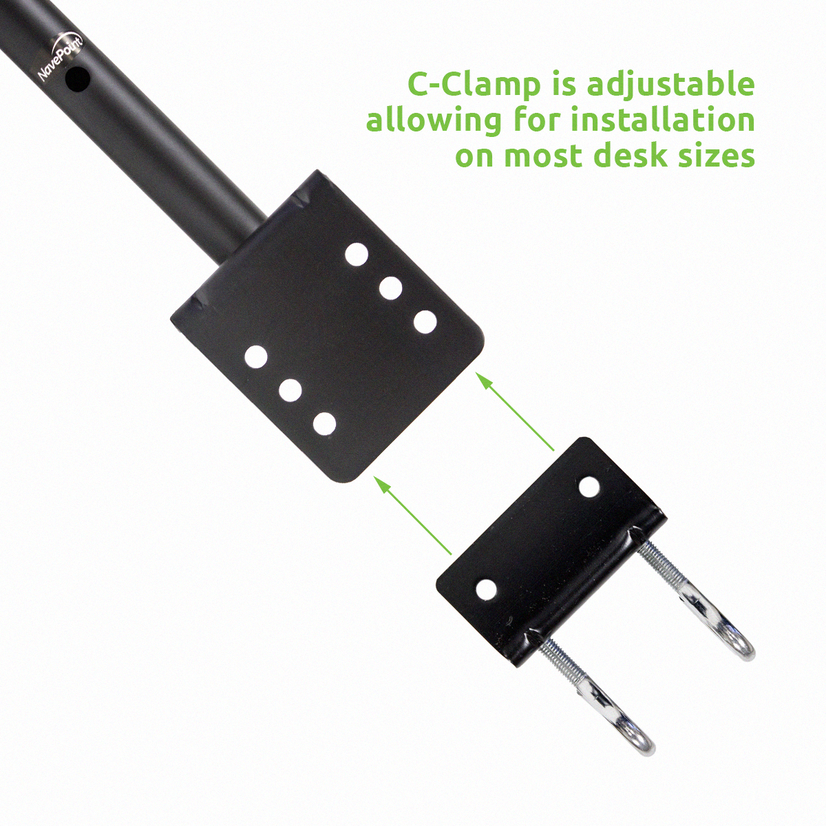 Triple LCD Monitor Desk Mount Stand Heavy Duty Adjustable 3 Screens upto 27" - Picture 3 of 10