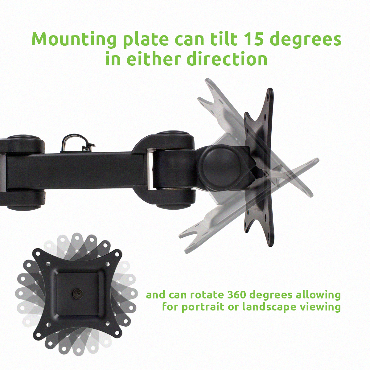 Triple LCD Monitor Desk Mount Stand Heavy Duty Adjustable 3 Screens upto 27" - Picture 6 of 10
