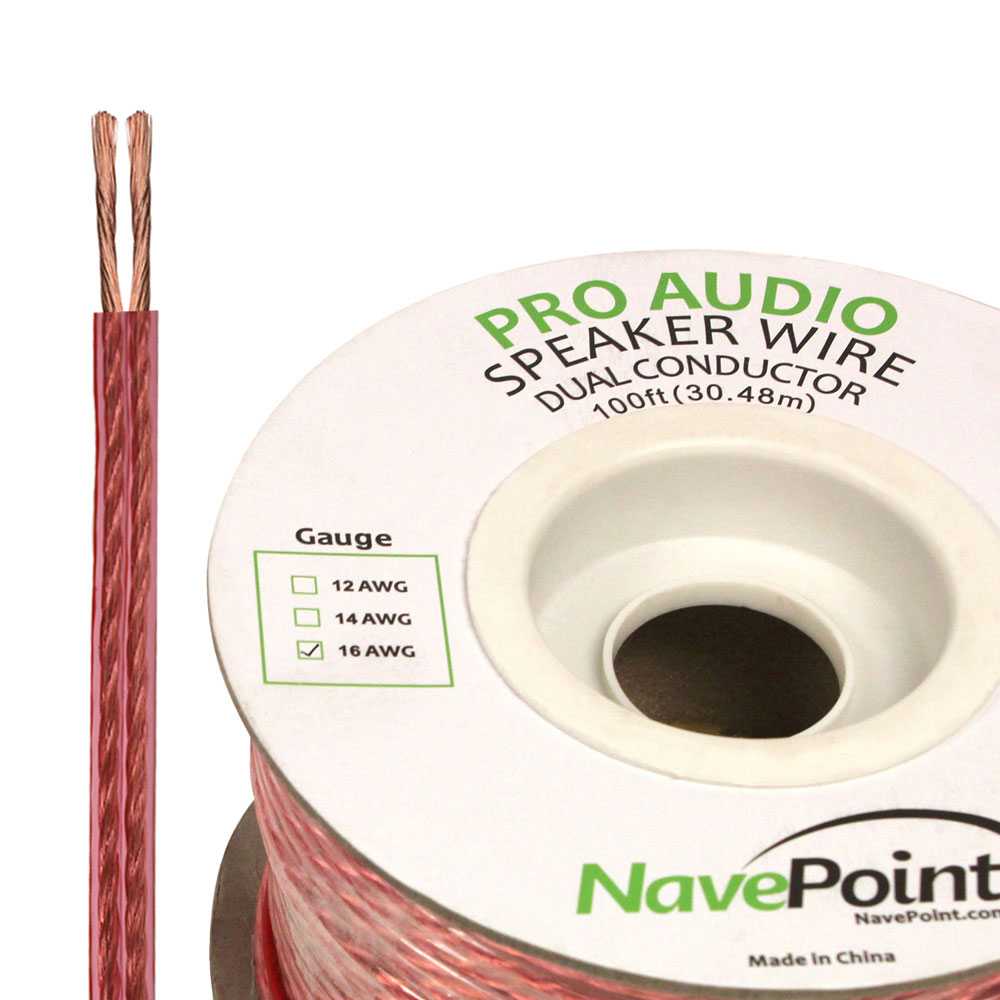 100ft In Wall Audio Speaker Cable Wire CL2 16/2 AWG Gauge 2 Conductor Bulk X 3 - Picture 1 of 4
