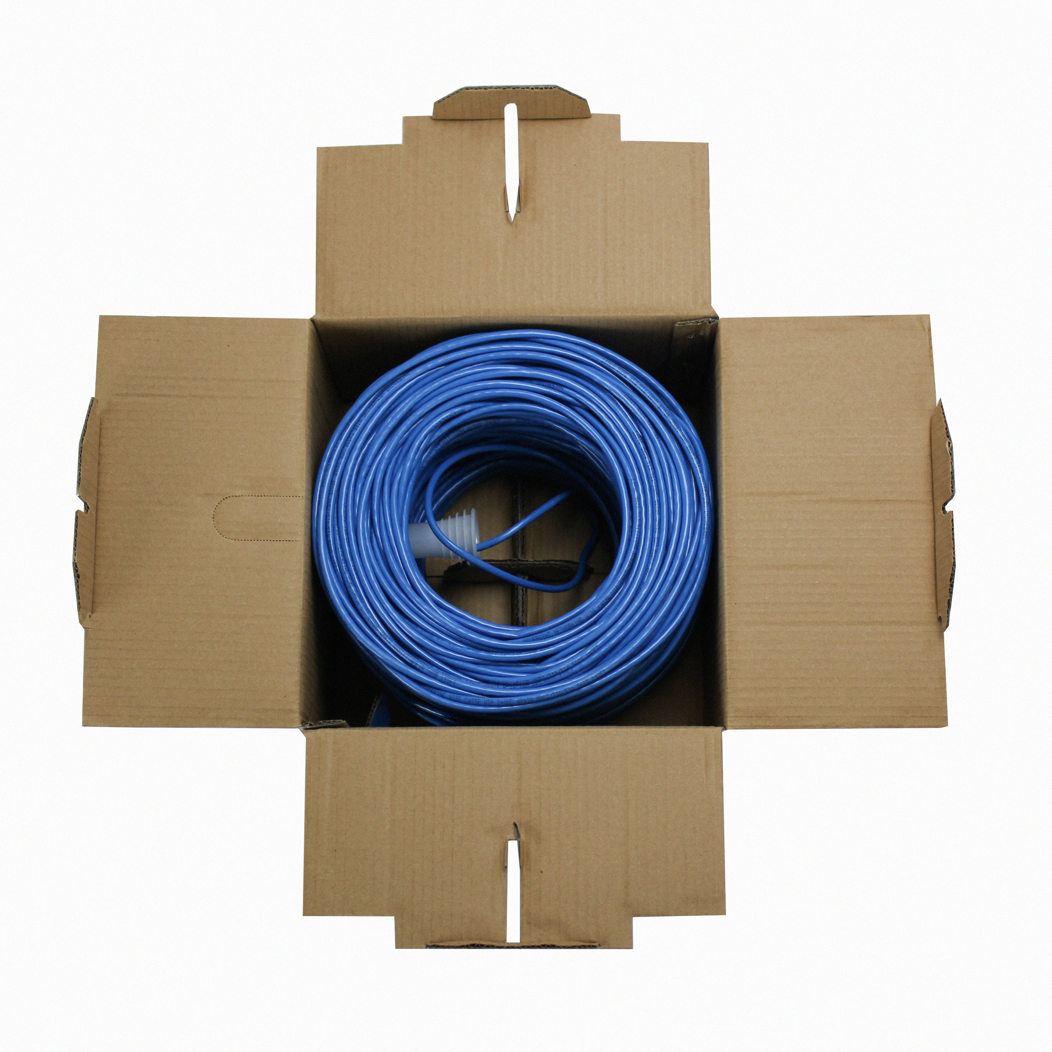 CAT5e 500FT UTP Cable Solid 24AWG Blue Ethernet LAN Bulk Wire CAT5 RJ45 10-pack