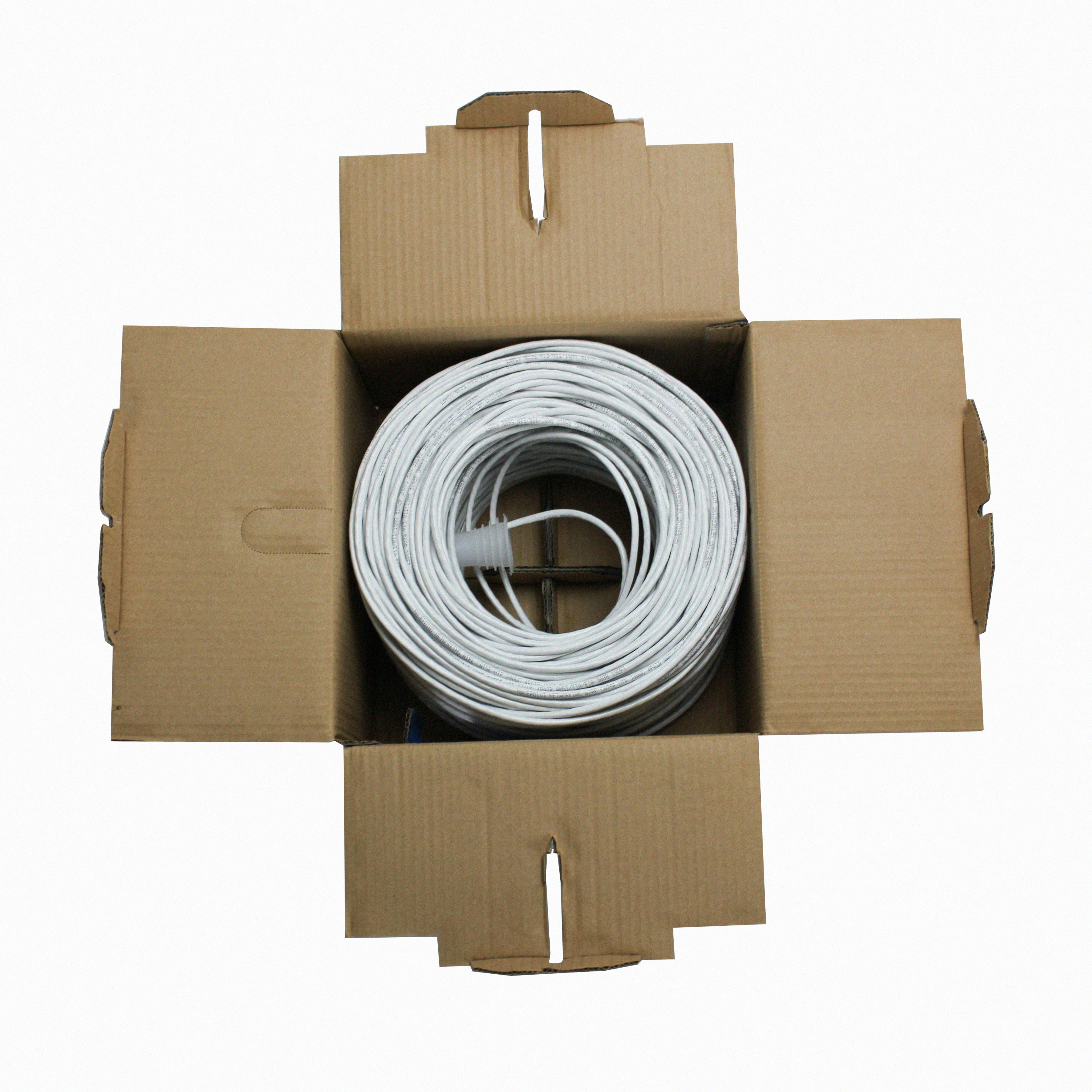 CAT5e 500FT UTP Cable Solid 24AWG White Ethernet LAN Bulk Wire CAT5 RJ45 10-pack