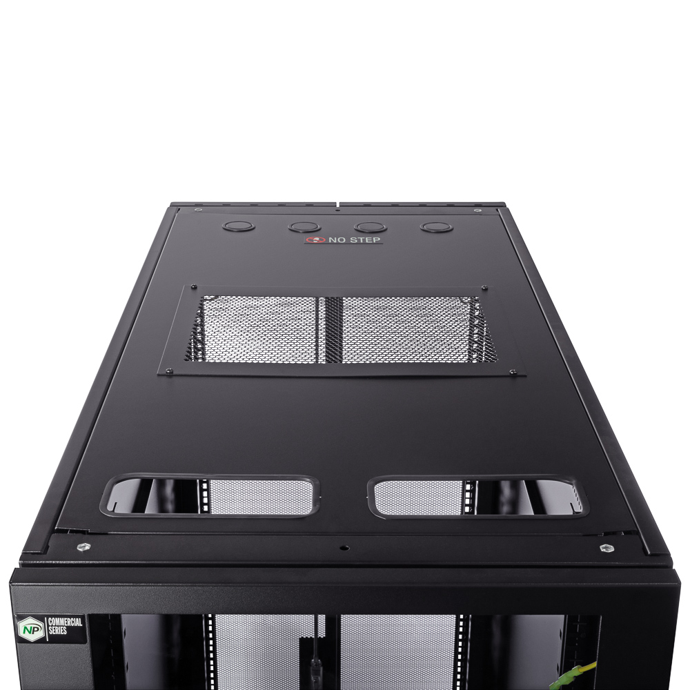 NavePoint 42U Commercial Series with Fan Compatible Top & Glass Door - Parent - Picture 17 of 18