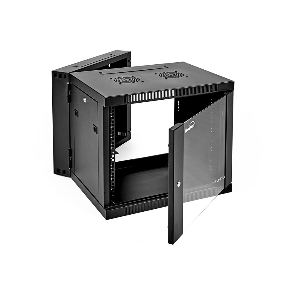 NavePoint Armadio di Rete a Parete per Apparecchiature Informatiche 19", A/V con Porta in Vetro - Foto 10 di 17